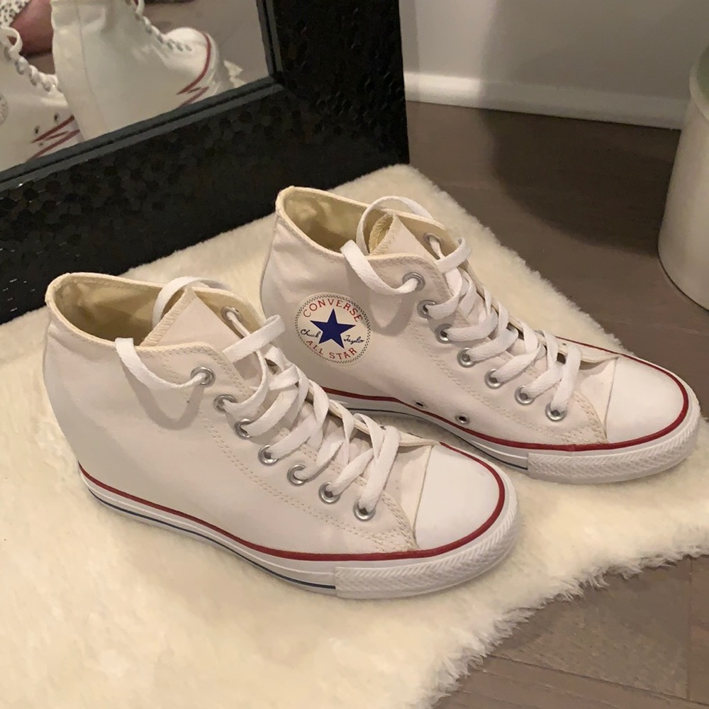 Converse wedge sneakers - like new!